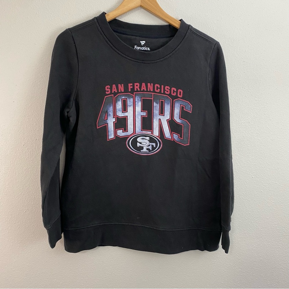 Fanatics San‎ Francisco 49ers Black Crewneck Pullover Sweatshirt Women’s Large